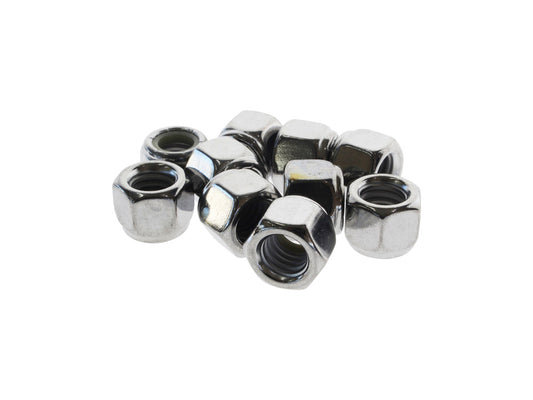 3/8-16 UNC Nylon Insert Locknuts – Chrome. Pack 10.