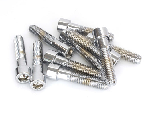 7/16-14 x 2in. UNC Polished Socket Head Allen Bolts – Chrome. Pack 10.