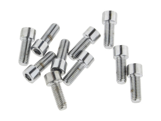 1/4-28 x 5/8in. UNF Polished Socket Head Allen Bolts – Chrome. Pack 10.