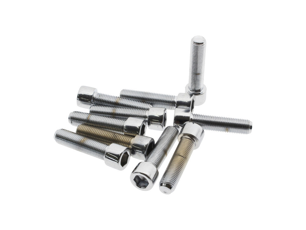 3/8-24 x 1-1/2in. UNF Polished Socket Head Allen Bolts – Chrome. Pack 10.