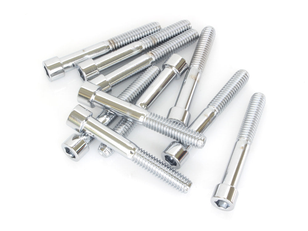 5/16-18 x 2-1/4in. UNC Polished Socket Head Allen Bolts – Chrome. Pack 10.