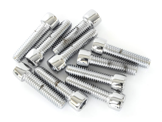 3/8-16 x 1-1/2in. UNC Polished Socket Head Allen Bolts – Chrome. Pack 10.