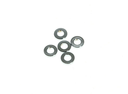 1/4in. ID x 1/8in. Wide Steel Spacers – Chrome. Pack 5.