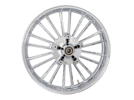 21in. x 3.50in. wide Atlantic 3D Wheel with Front Hub – Chrome. Fits Touring 2008up with ABS