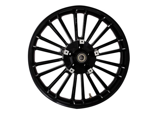 21in. x 3.50in. wide Atlantic 3D Wheel with Front Hub – Gloss Black. Fits Touring 2008up with ABS