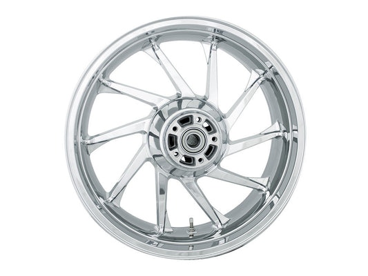 18in. x 5.50in. wide Hurricane 3D Wheel with Rear Hub – Chrome. Fits Touring 2009up with ABS