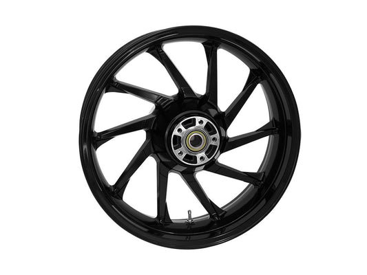 18in. x 5.50in. wide Hurricane 3D Wheel with Rear Hub – Gloss Black. Fits Touring 2009up with ABS
