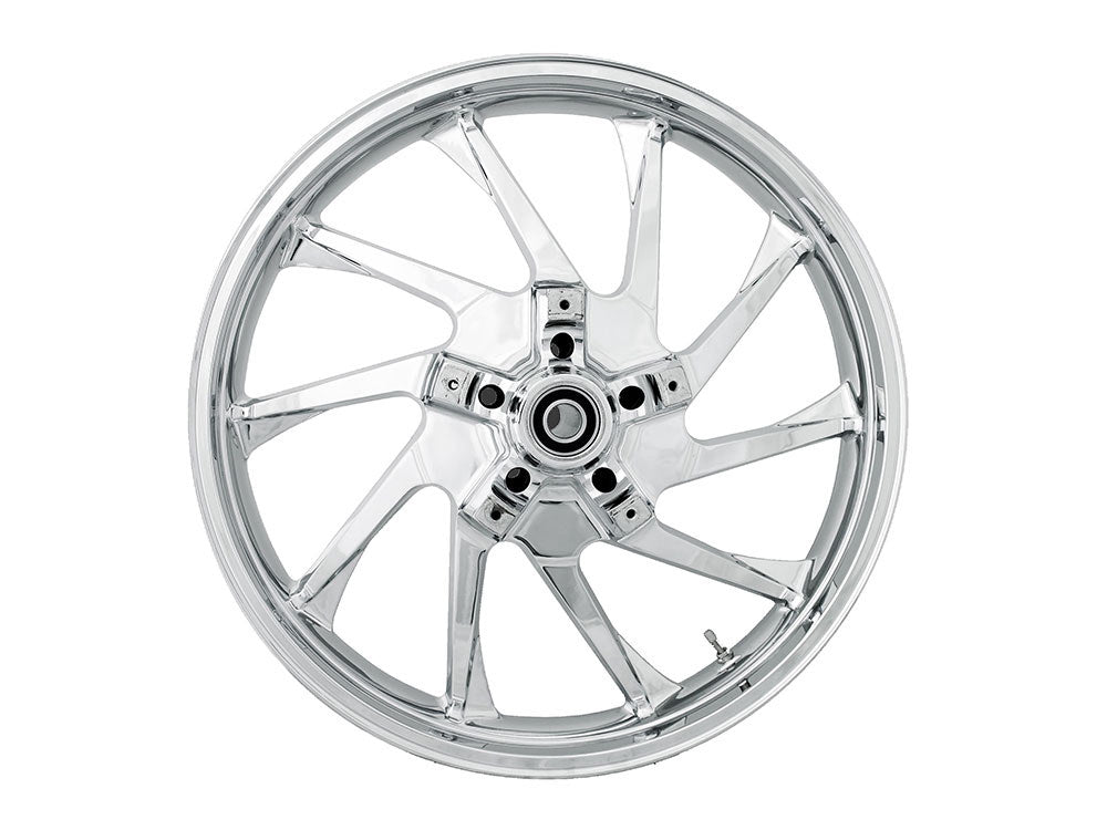 21in. x 3.50in. wide Hurricane 3D Wheel with Front Hub – Chrome. Fits Touring 2008up with ABS