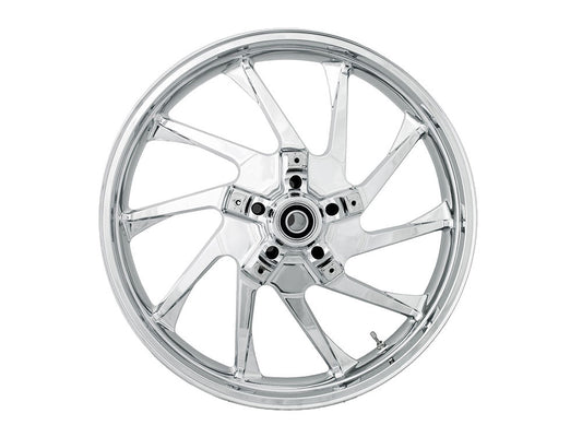 21in. x 3.50in. wide Hurricane 3D Wheel with Front Hub – Chrome. Fits Touring 2008up with ABS