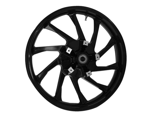 21in. x 3.50in. wide Hurricane 3D Wheel with Front Hub – Gloss Black. Fits Touring 2008up with ABS