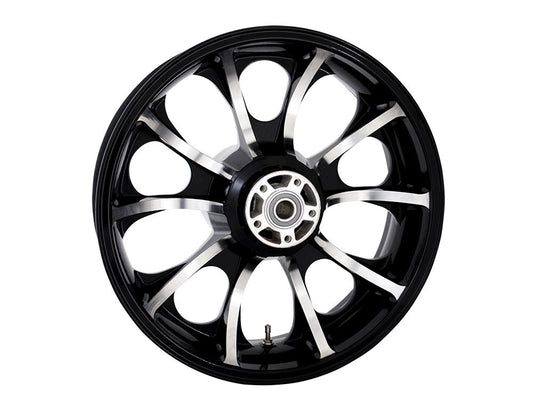 18in. x 5.50in. wide Largo 3D Wheel with Rear Hub – Black Cut. Fits Touring 2009up with ABS