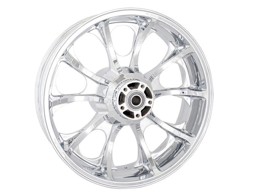 18in. x 5.50in. wide Largo 3D Wheel with Rear Hub – Chrome. Fits Touring 2009up with ABS
