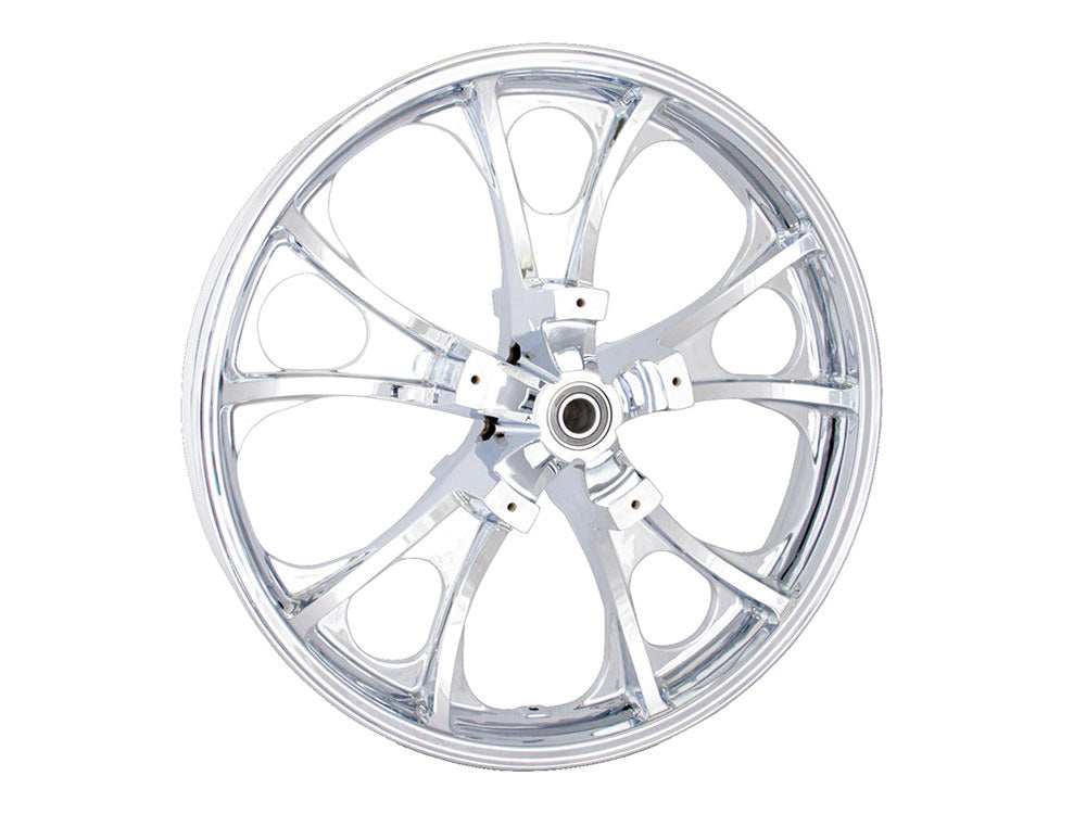 21in. x 3.50in. wide Largo 3D Wheel with Front Hub – Chrome. Fits Touring 2008up with ABS