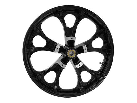 21in. x 3.50in. wide Largo 3D Wheel with Front Hub – Gloss Black. Fits Touring 2008up with ABS