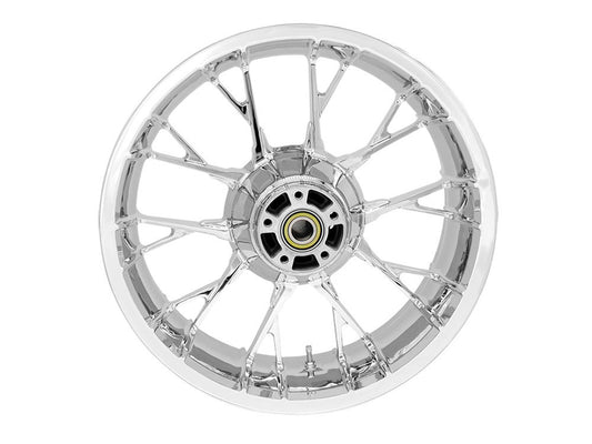 18in. x 5.50in. wide Marlin 3D Wheel with Rear Hub – Chrome. Fits Touring 2009up with ABS