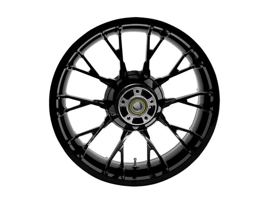 18in. x 5.50in. wide Marlin 3D Wheel with Rear Hub – Gloss Black. Fits Touring 2009up with ABS