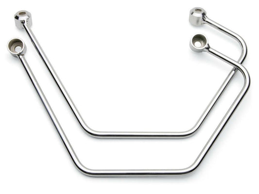 Saddlebag Supports – Chrome. Fits Yamaha V-Star XVS650 Classic 1998up.