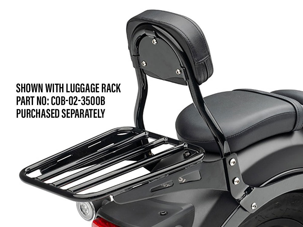 Round Sissy Bar Kit – Black. Fits Honda CMX / Rebel 500cc 2017up
