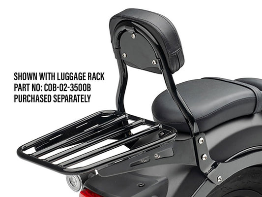 Round Sissy Bar Kit – Black. Fits Honda CMX / Rebel 500cc 2017up
