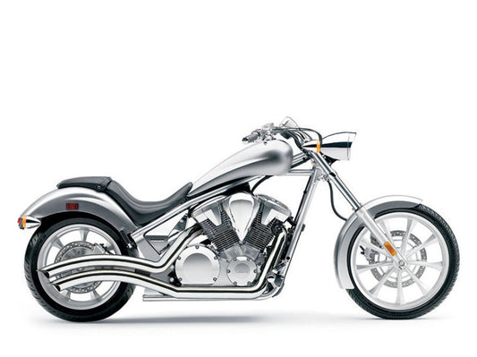 Speedster Swept Exhaust – Chrome. Fits Honda Fury, State-Line & Sabre 2010up.