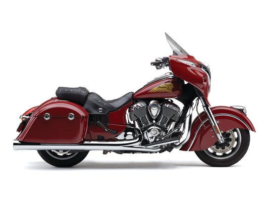 4in. Slip-On Mufflers – Chrome. Fits Indian Big Twin 2014up with Hard Saddle Bags.