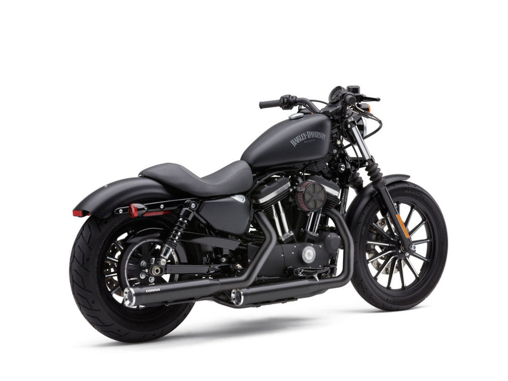 3in. RPT Slip On Mufflers – Black with Alloy Tips. Fits Sportster 2014-2021