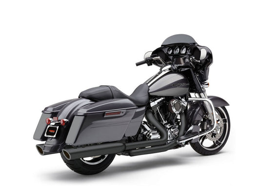 4in. 909 Back Slash Slip-On Mufflers – Black. Fits Touring 2017up.