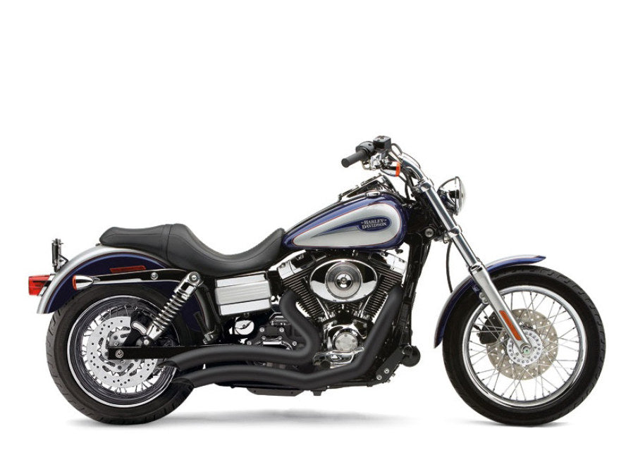 Speedster Short Swept Exhaust – Black. Fit Dyna 2006-2017.