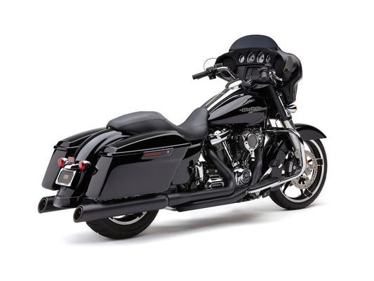 True Dual Right Side Tuck & Under Headers – Black. Fits Touring 2017up.