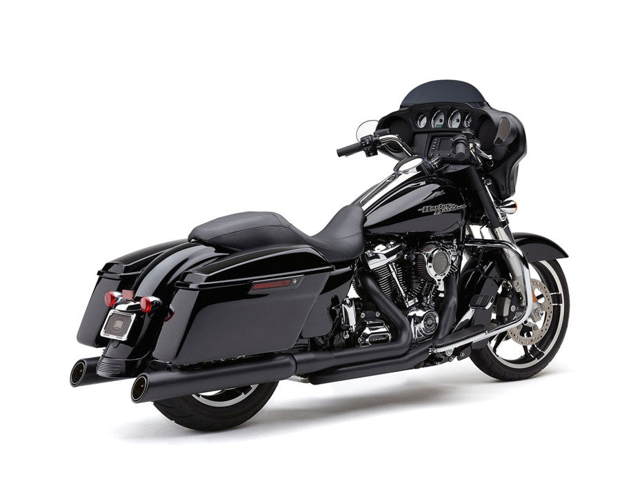 4in. 909 Uppercut Slip-On Mufflers – Black. Fits Touring 2017up.
