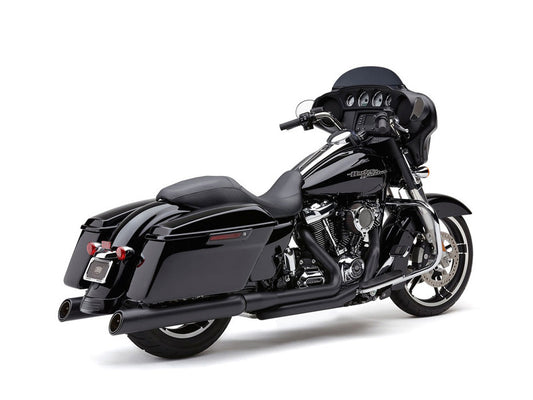 4in. 909 Uppercut Slip-On Mufflers – Black. Fits Touring 2017up.