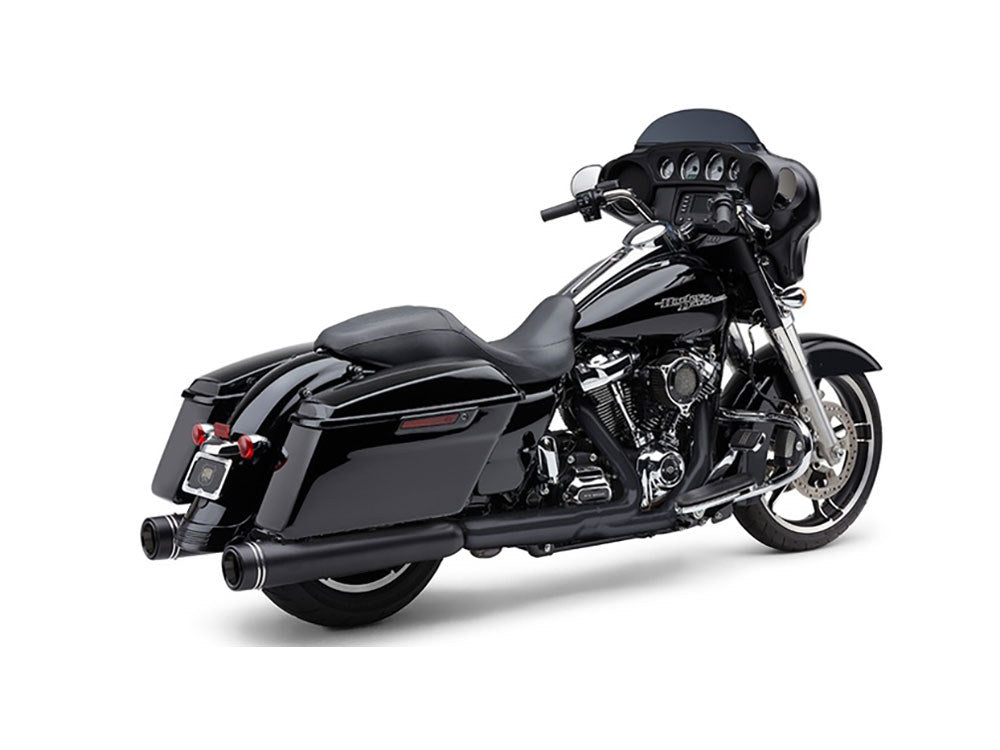 4-1/2in. Gen 2 Neighbor Hater Slip-On Mufflers – Black with Black End Caps. Fits Touring 2017up.
