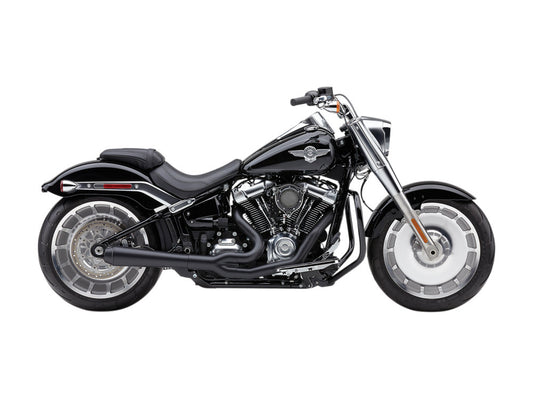 El Diablo 2-into-1 Exhaust – Black with Black End Cap. Fits Breakout & Fat Boy 2018up & FXDR 2019up.