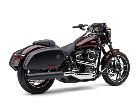 4in. 909 Back Slash Slip-On Muffler – Black. Fits Sport Glide 2018-2024