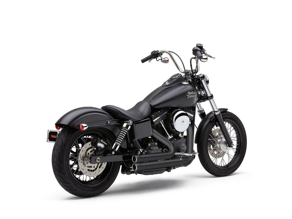 Speedster 909 Exhaust – Black. Fits Dyna 2006-2017.