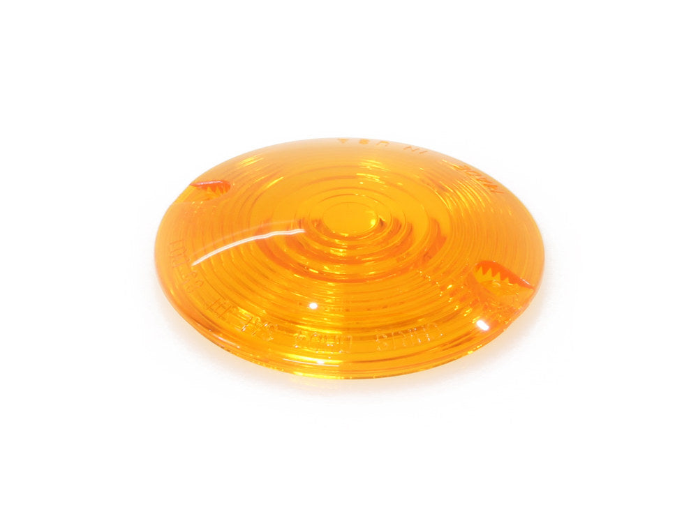 Turn Signal Lens – Amber. Fits FX Softail, Sportster & Dyna 1986-2001