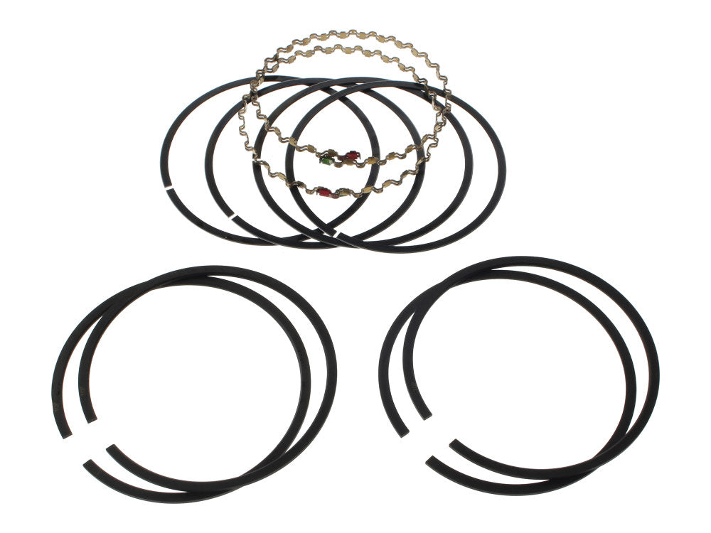 +0.010in. Size Piston Rings. Fits Evolution Big Twin 1984-1999 & 1200cc Sportster 1988-2003.