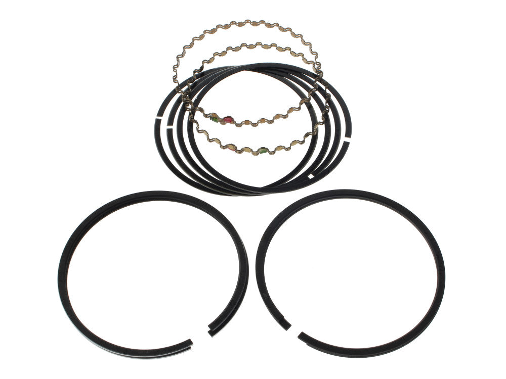 +0.010in. Size Cast Piston Rings. Fits Evolution Big Twin 1984-1999 & 1200cc Sportster 1988-2003.