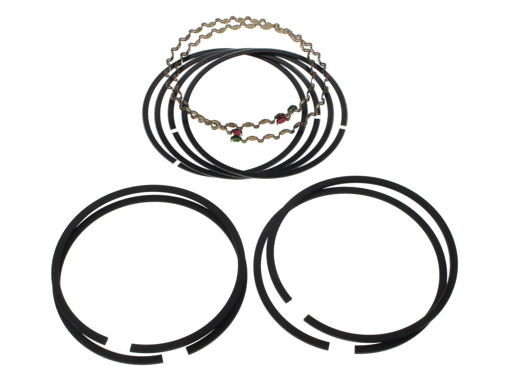 +0.020in. Size Cast Piston Rings. Fits Evolution Big Twin 1984-1999 & 1200cc Sportster 1988-2003.