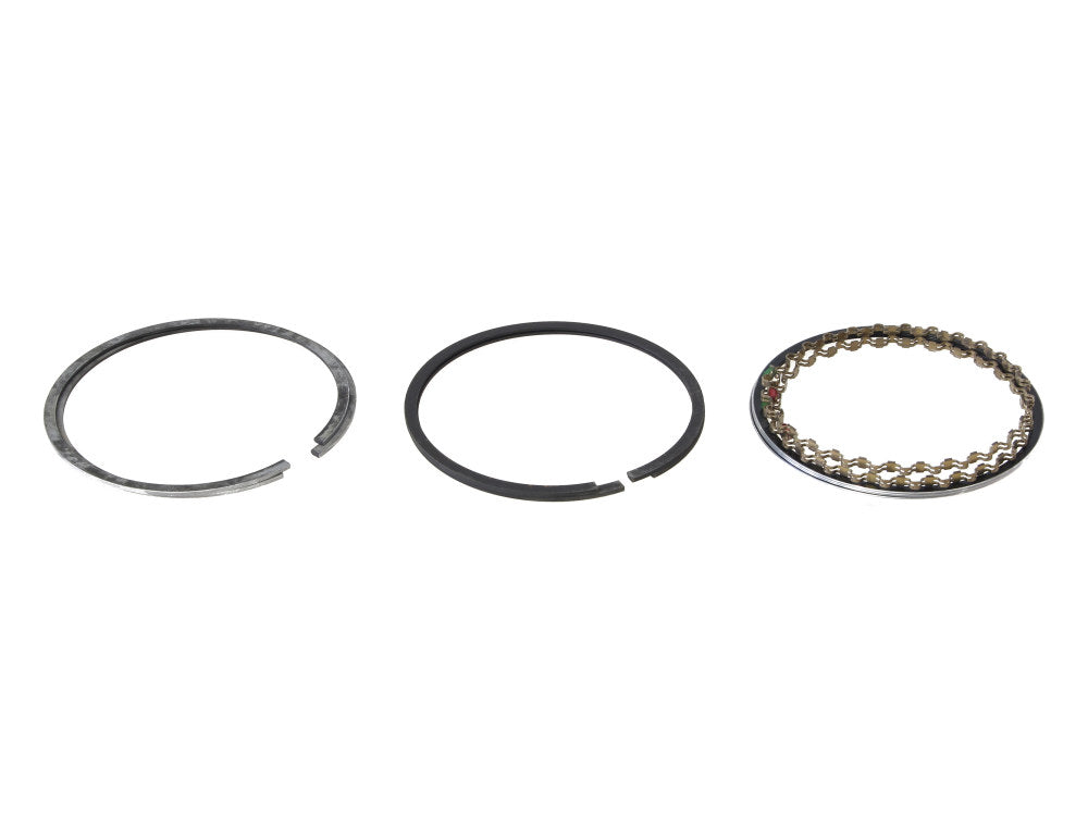 +0.020in. Size Cast Piston Rings. Fits Evolution Big Twin 1984-1999 & 1200cc Sportster 1988-2003.