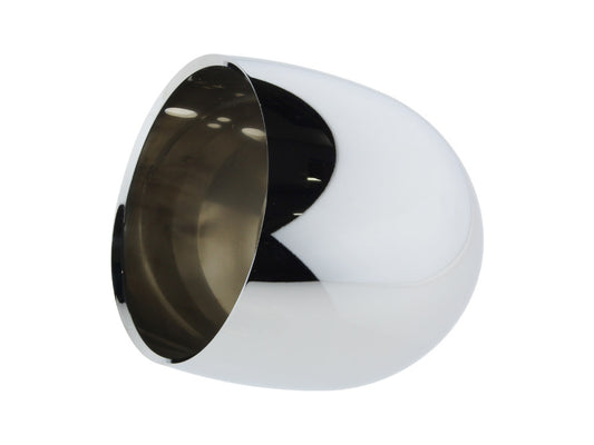 Deep Bullet Style Gauge Cup – Chrome. Fits 3-3/8in. Diameter Gauge.