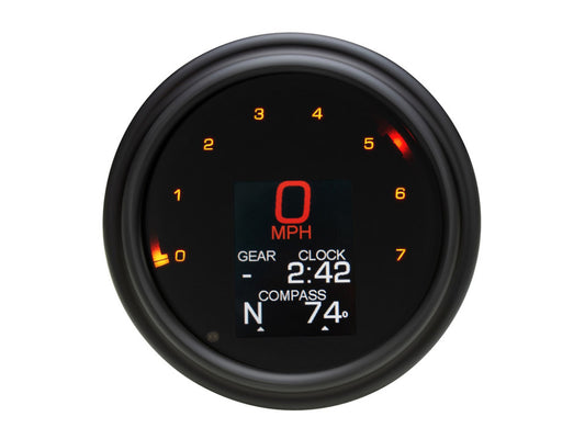 4-1/2in. Tank Mount KPH Speedometer with Tachometer – Black. Fits Softail 2004-2010 & Dyna Wide Glide 2004-2008.