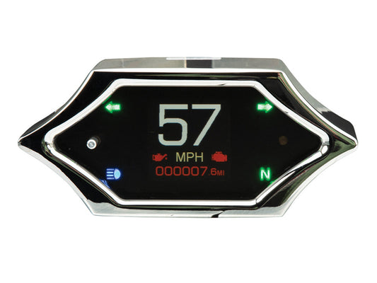 4-1/2in. x 2in. Spike KPH Speedometer – Chrome
