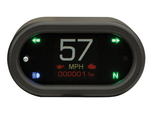 3-1/2in. x 2in. Classic KPH Speedometer – Black