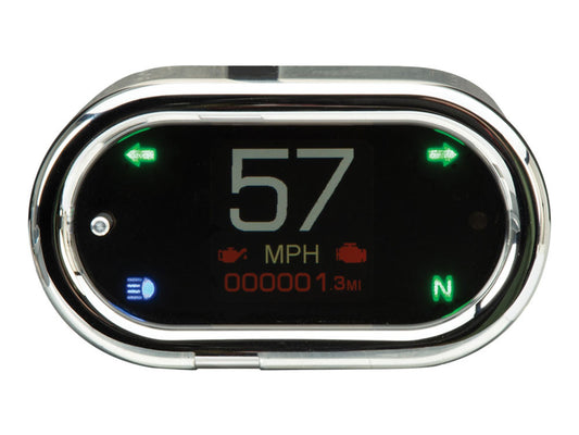 3-1/2in. x 2in. Classic KPH Speedometer – Chrome