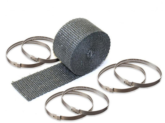 Black Heat Wrap. 2in. Wide x 25 Foot Roll with Locking Ties.