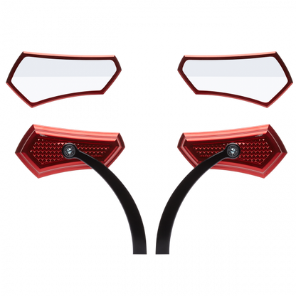 Diamond Mirror Red with Black Bracket