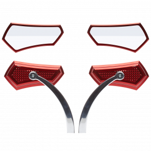 Diamond Mirror Red with Polished Bracket