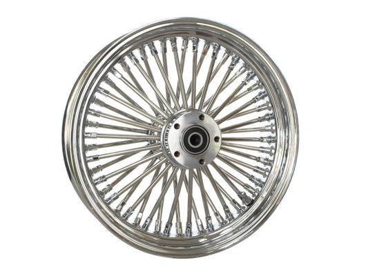 16in. x 3.5in. Mammoth Fat Spoke Rear Wheel – Chrome. Fits Softail 2000-2007, Dyna 2000-2005, Sportster 2000-2004 & Touring 2000-2001.