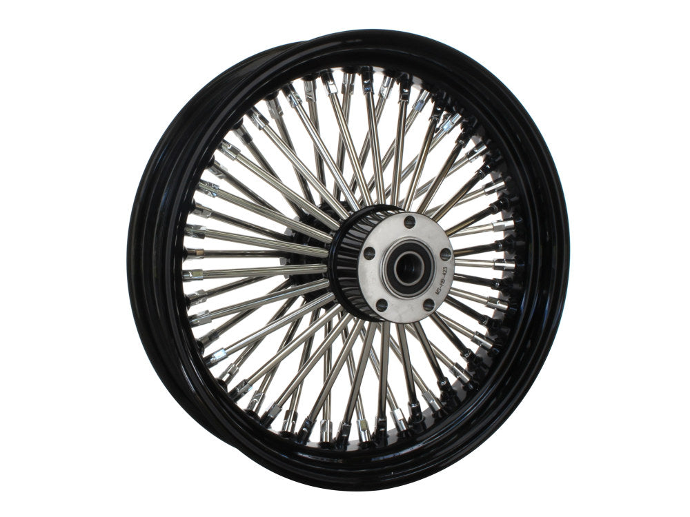 16in. x 3.5in. Mammoth Fat Spoke Rear Wheel – Gloss Black & Chrome. Fits Softail 2011up.